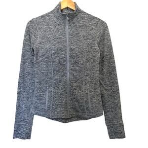 Quince Ultra Soft Performance Full Zip Up Jacket Size S Heather Grey Vented